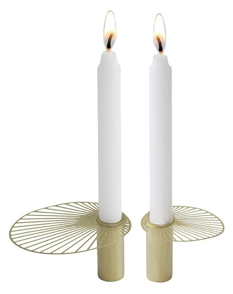 Pluto Design Sun candle small 2-pack Gold