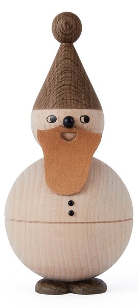 OYOY Santa Claus wooden figure Beech-oak-leather