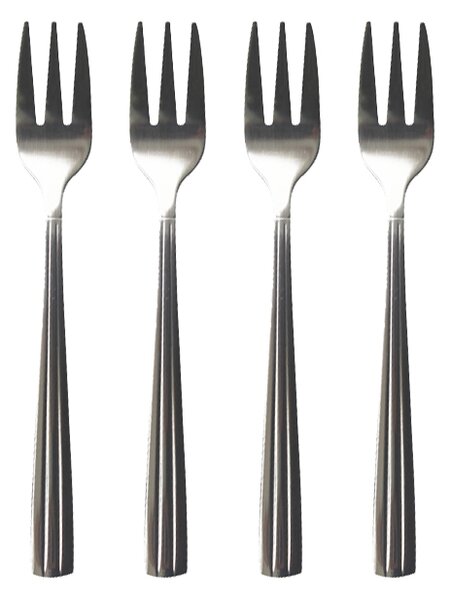 Aida Groovy cake fork 4-pack stainless steel