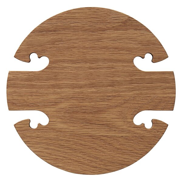 Warm Nordic Gourmet Wood Trivet round Oak