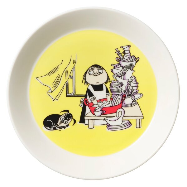 Arabia Misabel yellow Moomin plate yellow