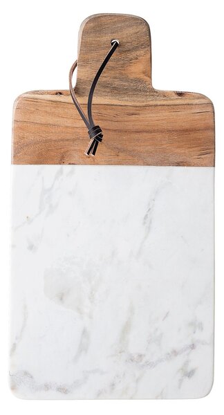 Bloomingville Bloomingville cutting board marble-mango wood white