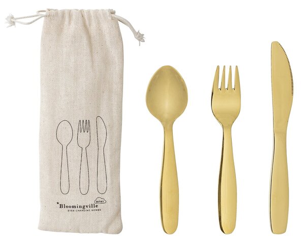 Bloomingville Bloomingville Mini children's cutlery 3-pieces gold