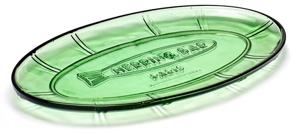 Serax Fish & Fish oval saucer 17x31 cm green