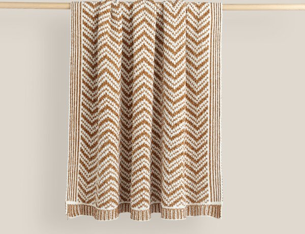 Chenille Chevron Throw Blanket 130cm x 180cm