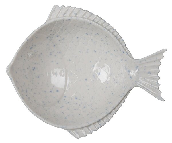 Byon Doris serving bowl Off white-light blue