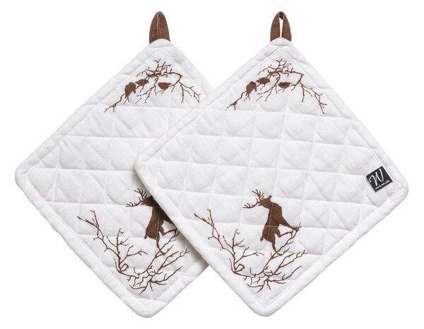 Wik & Walsøe Alveskog oven mitt 2-pack white