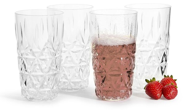 Sagaform Picknick drinking glass 4-pack 40 cl