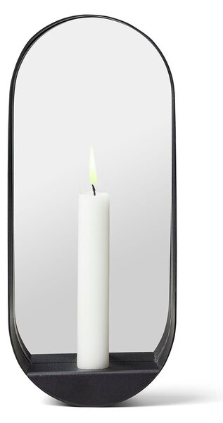 Gejst Glim mirror/candlestick oval 12x28 cm Black