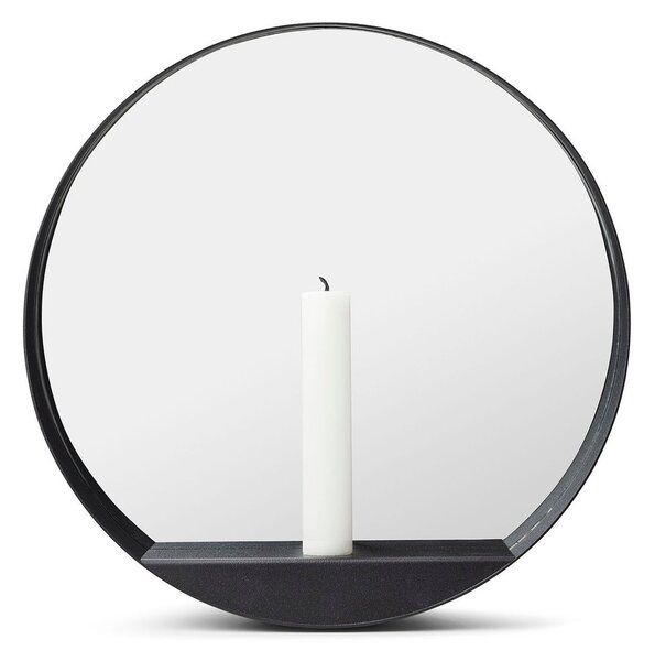 Gejst Glim mirror/candlestick Ø28 cm Black