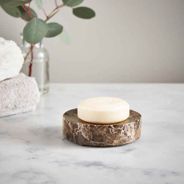 Marble Brown Soap Dish Stone (Brown)