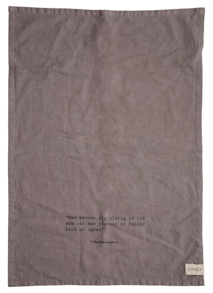 ERNST Ernst kitchen towel quote Bröd grey