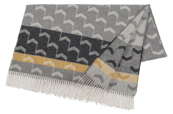 Scandi Living Arrow cotton throw mustard