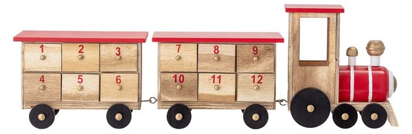 Bloomingville Paulownia Advent calendar train multi