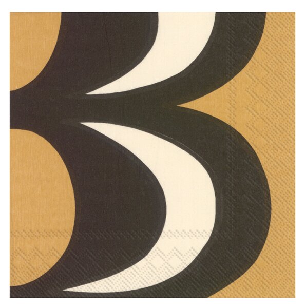 Marimekko Kaivo napkin 33x33 cm 20-pack Black-cream