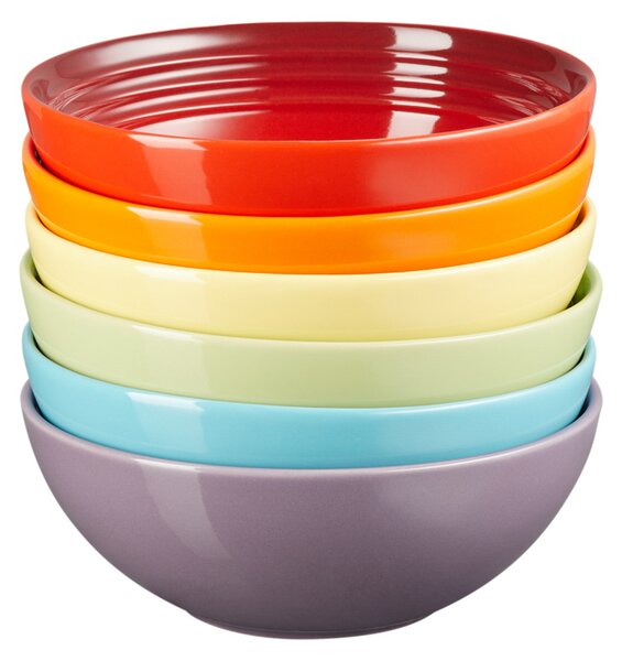 Le Creuset Le Creuset Signature deep plate 16 cm 6-pack Rainbow