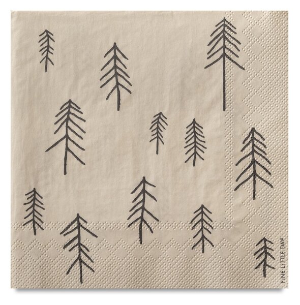 Fine Little Day Tall napkin 25-pack nature-brown