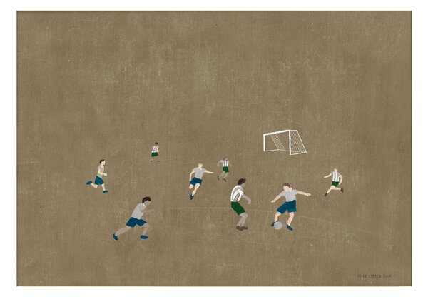 Fine Little Day Soccer poster 50x70 cm brown