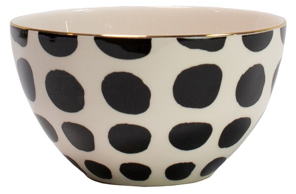 Olsson & Jensen Vigdis bowl black and white-gold