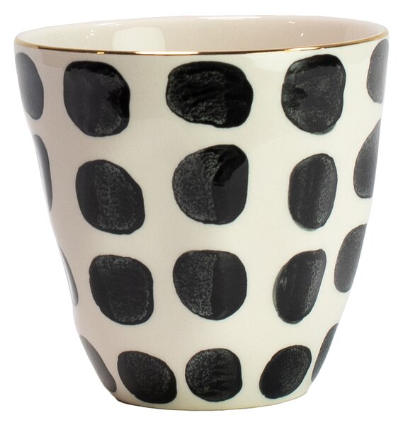 Olsson & Jensen Vigdis mug black and white-gold