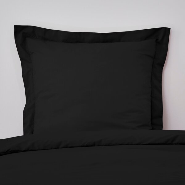 Non Iron Plain Dye Black Continental Pillowcase Black