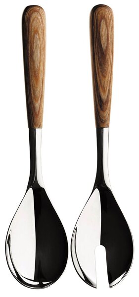 Iittala Piano serving cutlery 2 pieces stainless steel-wood