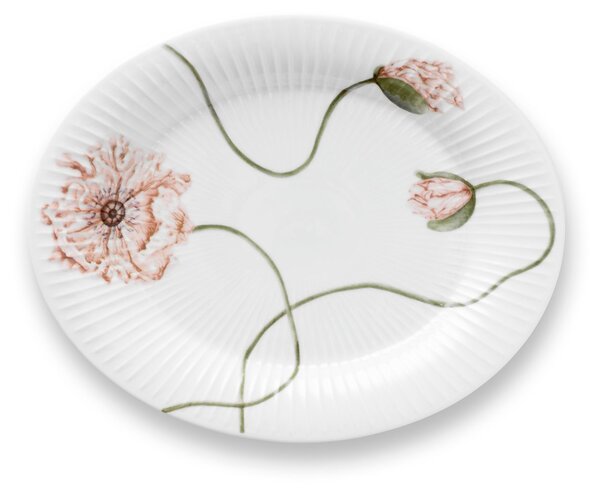 Kähler Hammershøi Poppy oval saucer 22.5x28.5 cm white