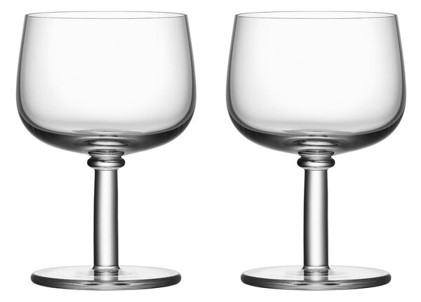 Kosta Boda Viva glass on foot 35 cl 2-pack Clear