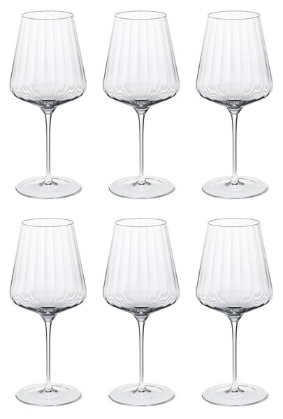 Georg Jensen Bernadotte red wine glass 6-pack crystalline