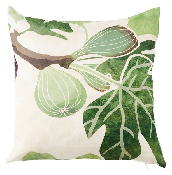 Klippan Yllefabrik Figs pillowcase Green-white