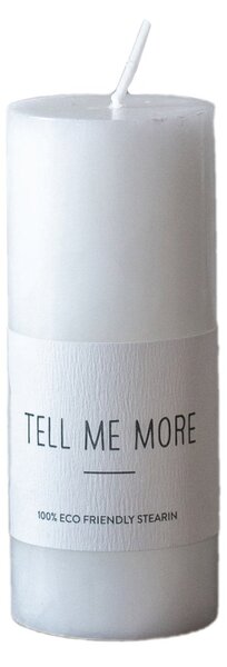 Tell Me More Tell Me More stearin block candle S 10 cm White