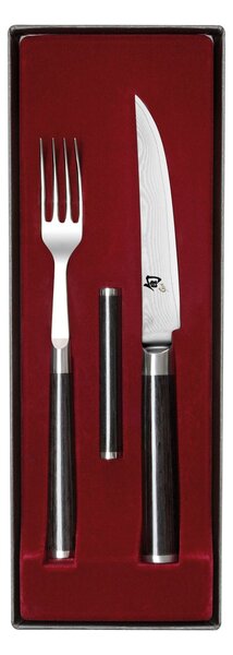 KAI Kai Shun Classic knife & fork set Chrome-black