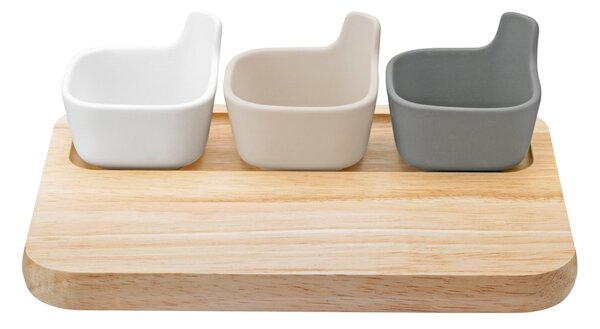 RIG-TIG TAPAS serving set White-beige-grey