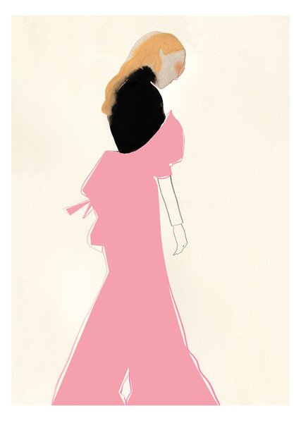 Paper Collective Pink Dress poster 30x40 cm