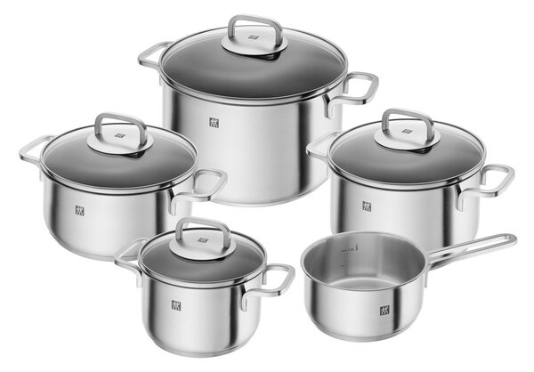 Zwilling Zwilling Cube saucepan set 5 pieces Stainless steel-clear