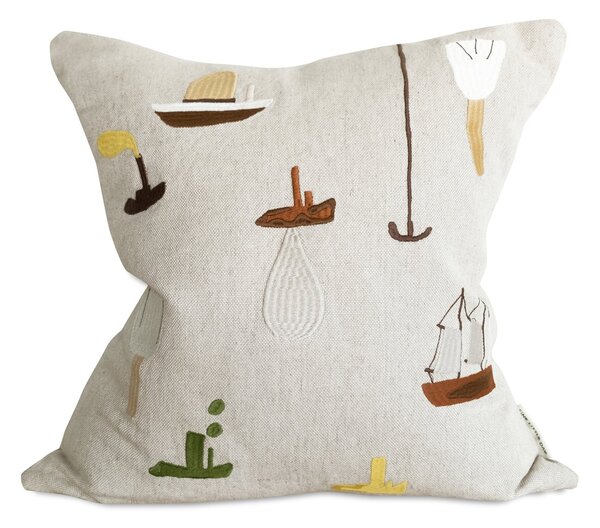 Fine Little Day Sail With Me cushion cover 48x48 cm grey