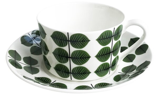 Gustavsbergs Porslinsfabrik Berså teacup with saucer 35 cl Green