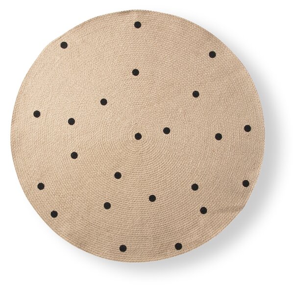 Ferm LIVING ferm LIVING round carpet Black dots