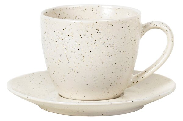 Broste Copenhagen Nordic Vanilla cup with saucer 15 cl Cream with grains