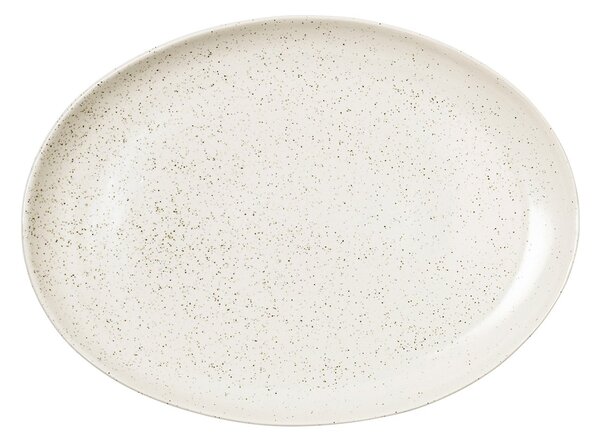 Broste Copenhagen Nordic Vanilla saucer oval 35.5 cm Cream with grains