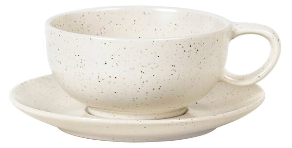 Broste Copenhagen Nordic Vanilla cup with saucer 25 cl Cream with grains