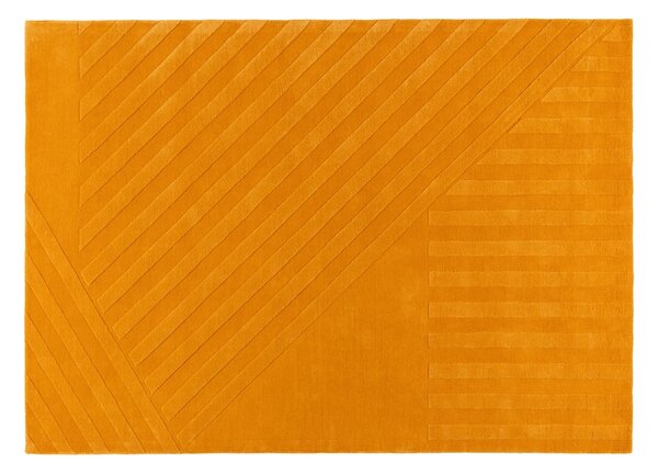 NJRD Levels wool rug stripes yellow 170x240 cm