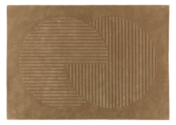 NJRD Levels wool rug circles beige 200x300 cm