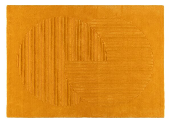 NJRD Levels wool rug circles yellow 200x300 cm