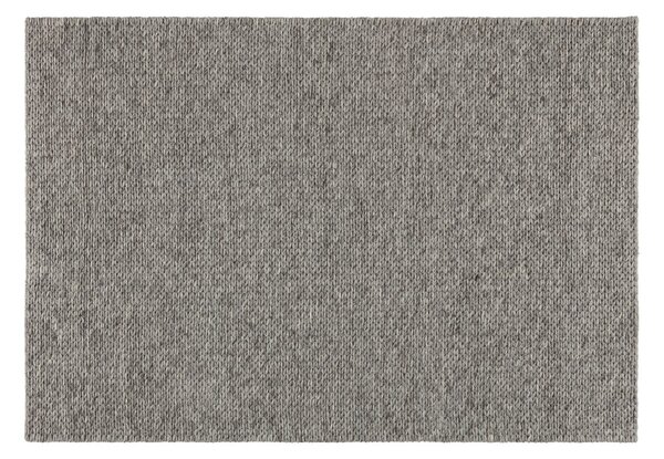 Scandi Living Braided wool carpet natural grey 170x240 cm