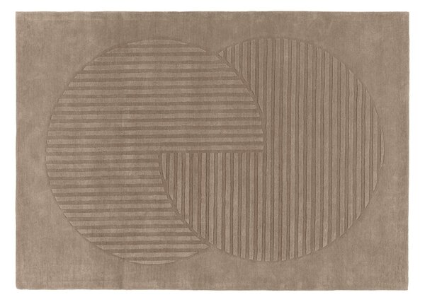 NJRD Levels wool rug circles mole 170x240 cm