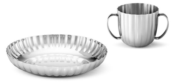 Georg Jensen Bernadotte children's dinnerware 2 pieces Stainless steel