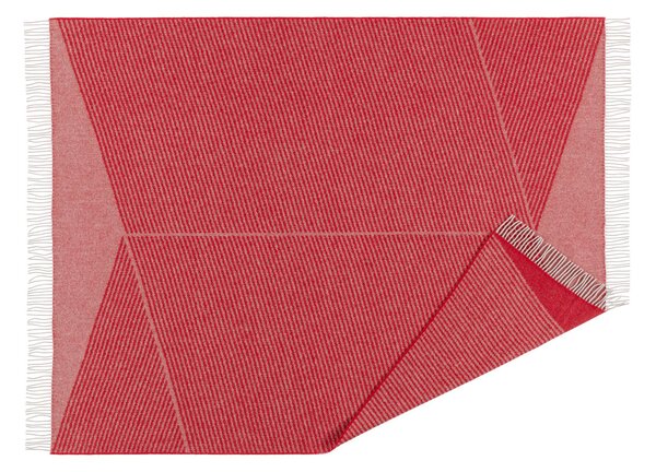 NJRD Rectangles wool throw seasonal edition 130x185 cm Red