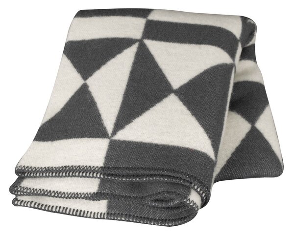 Almedahls Bows wool throw 130x170 cm grey