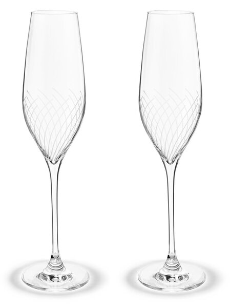 Holmegaard Cabernet Lines champagne glass 29 cl 2-pack Clear